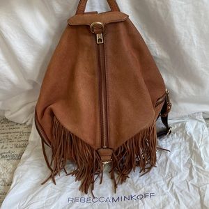 Rebecca Minkoff Fringe Julian Backpack- whiskey